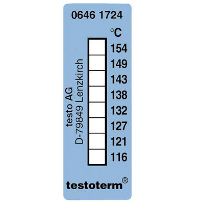 نوار دمایی محدوده 116 تا 154 درجه سانتی گراد برند Testoterm